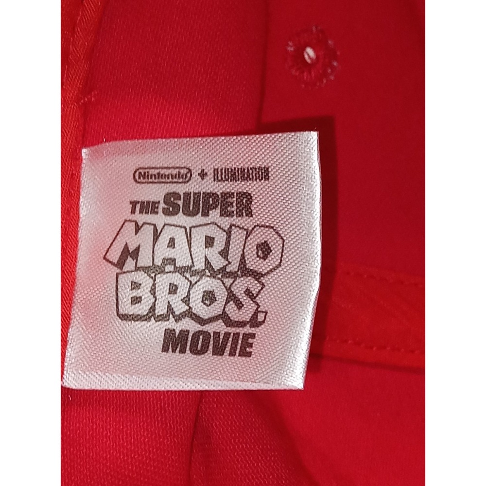 Super Mario Bros Movie Red Hat Nintendo Illumination Cap Adjustable Adult Gamer - Picture 6 of 6